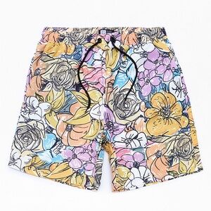 PacSun Lira Irdell Floral Vintage Print Nylon Volley Shorts